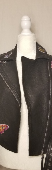 🌿NWT Aqua Leather Motorcycle Jacket - Picture 6 of 8